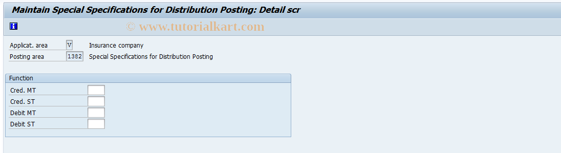 SAP TCode FQ1382 - Spec. Posting Specs: Rev. Distrib.