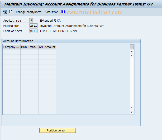 SAP TCode FQ2611 - Account  Assgt of Business Partner Items