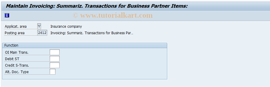 SAP TCode FQ2612 - Summarization Trans for BPtnr Items