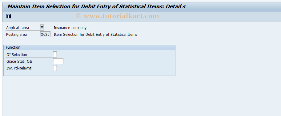 SAP TCode FQ2625 - Item Selectn: Statistical Open Items