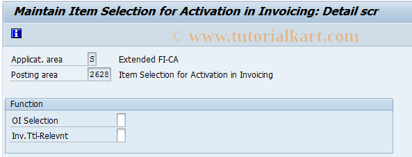 SAP TCode FQ2628 - Activation in Invoicing
