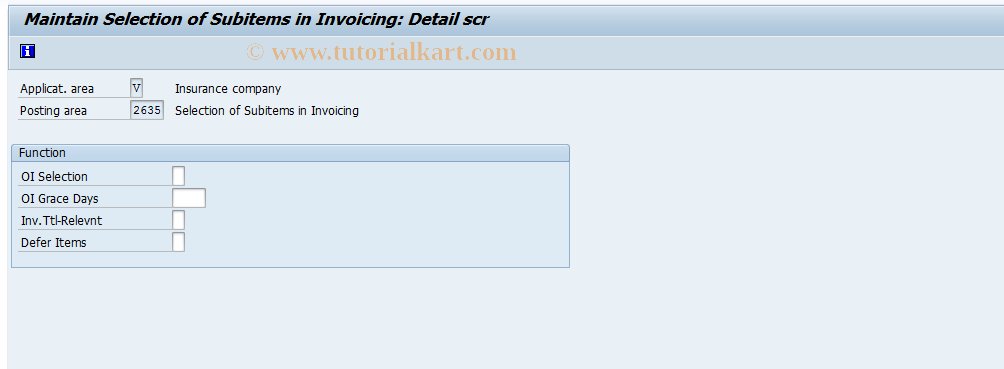 SAP TCode FQ2635 - Subitems in Invoicing