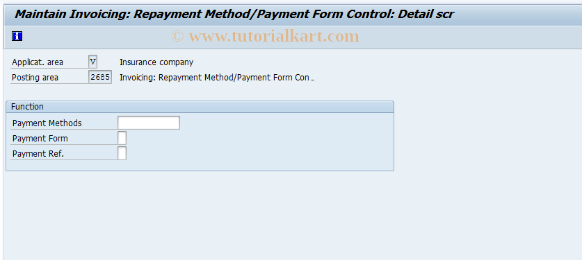 SAP TCode FQ2685 - Invoicing: Payment Method/Form