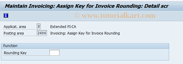 SAP TCode FQ2686 - Assign Key for Invoice Rounding