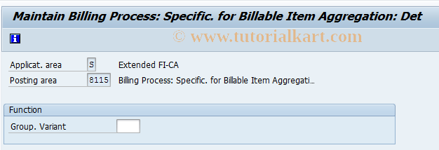 SAP TCode FQ8115 - Aggregation of Billable Items