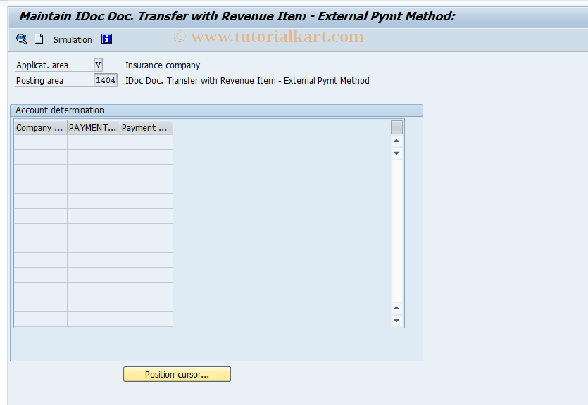 SAP TCode FQC1404 - Determination of Posting Transacts