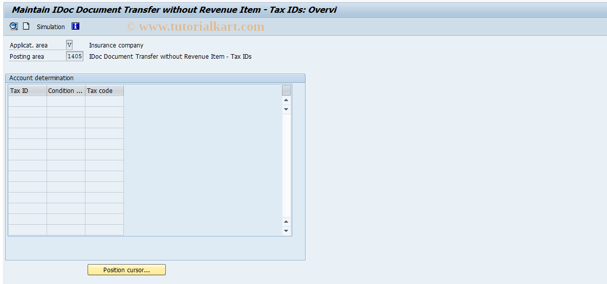SAP TCode FQC1405 - Tax IDs for IDOC Data