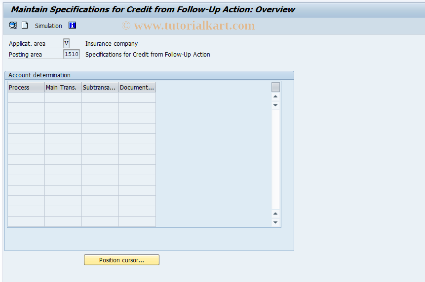 SAP TCode FQC1510 - Credit Specific from Follow-Up Acts