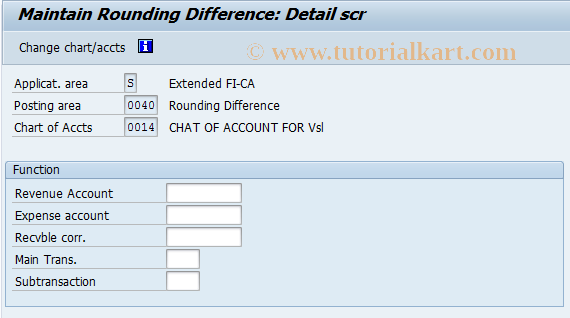 SAP TCode FQC40 - C FKK Account Determination */0040