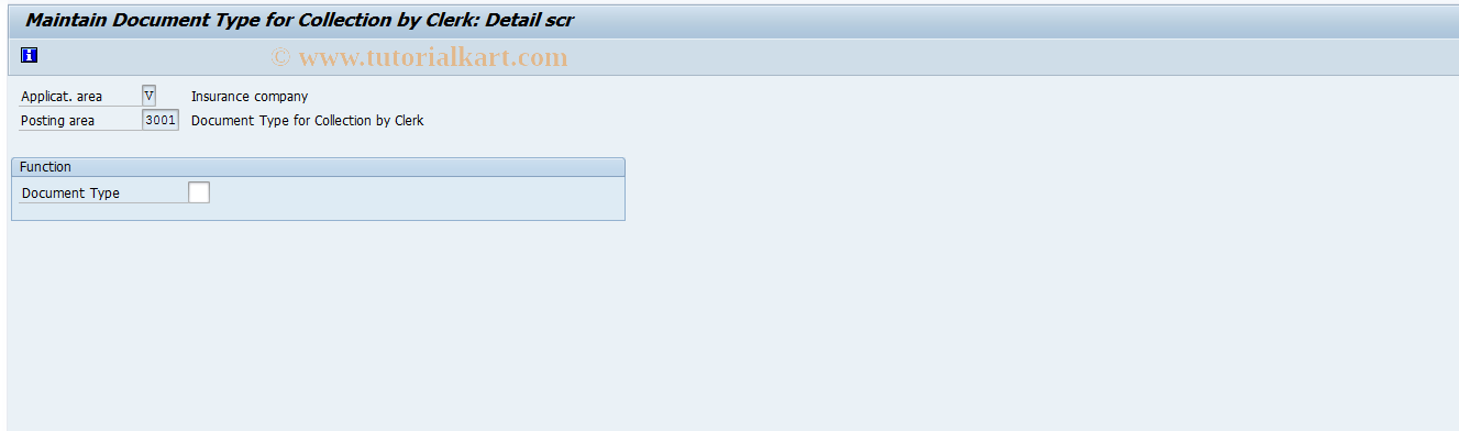 SAP TCode FQDM1 - Posting Area 3001