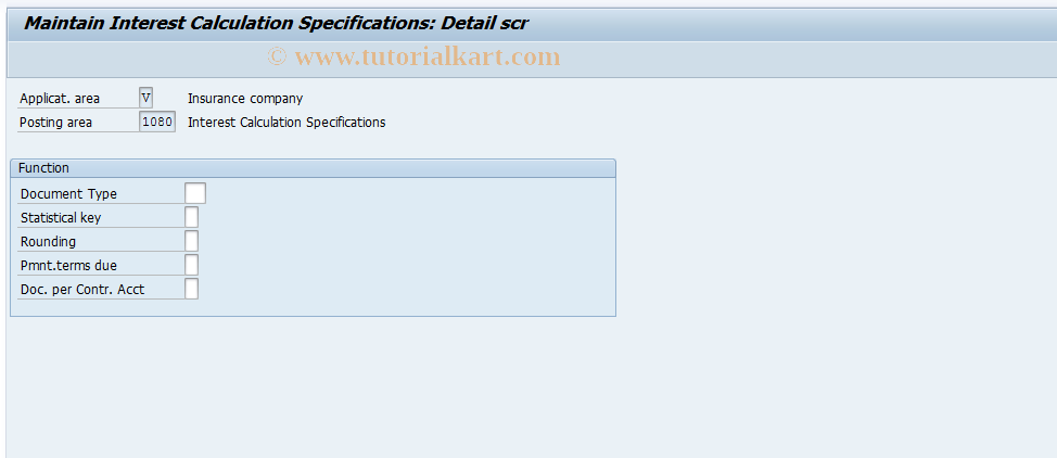 SAP TCode FQI4 - Maintain Interest Entries