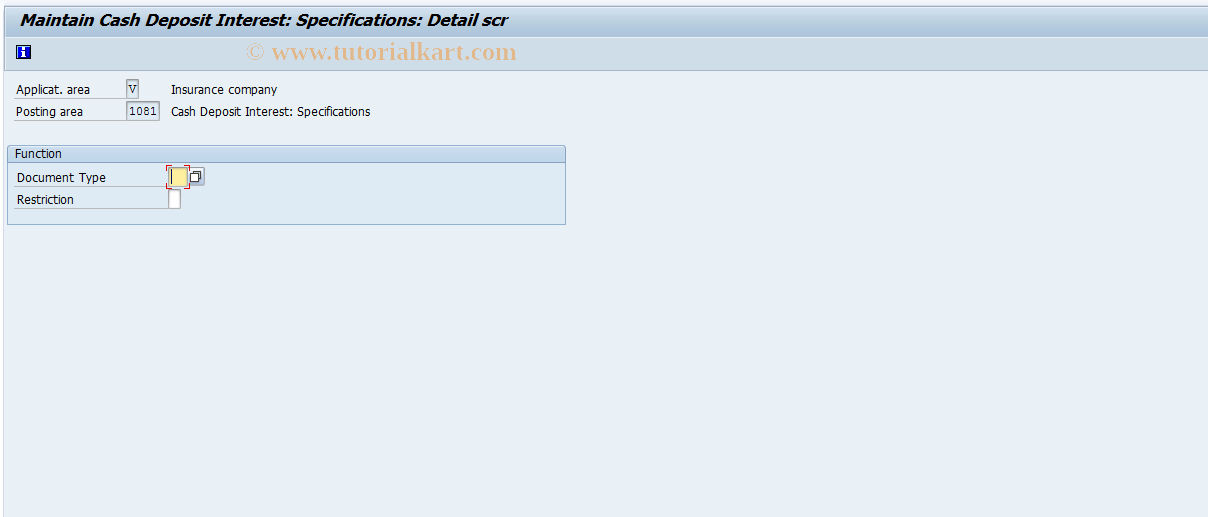 SAP TCode FQI5 - Maintain Cash Sec.Deposit Entries