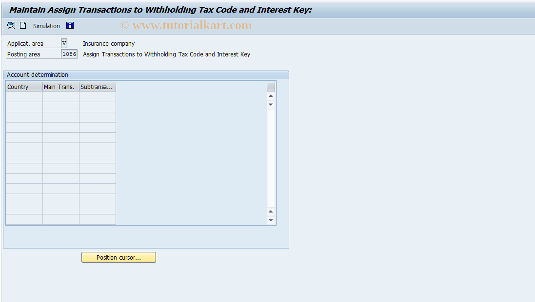 SAP TCode FQI9 - Processes for witholding tax code