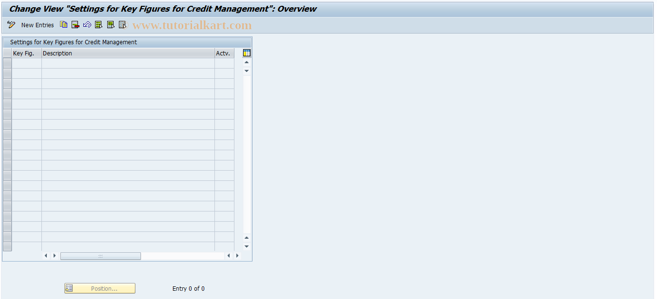 SAP TCode FQK55 - Settings for Key Figures