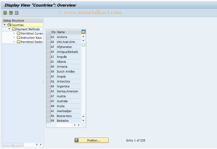 FQP1 SAP Tcode Define Payment Methods