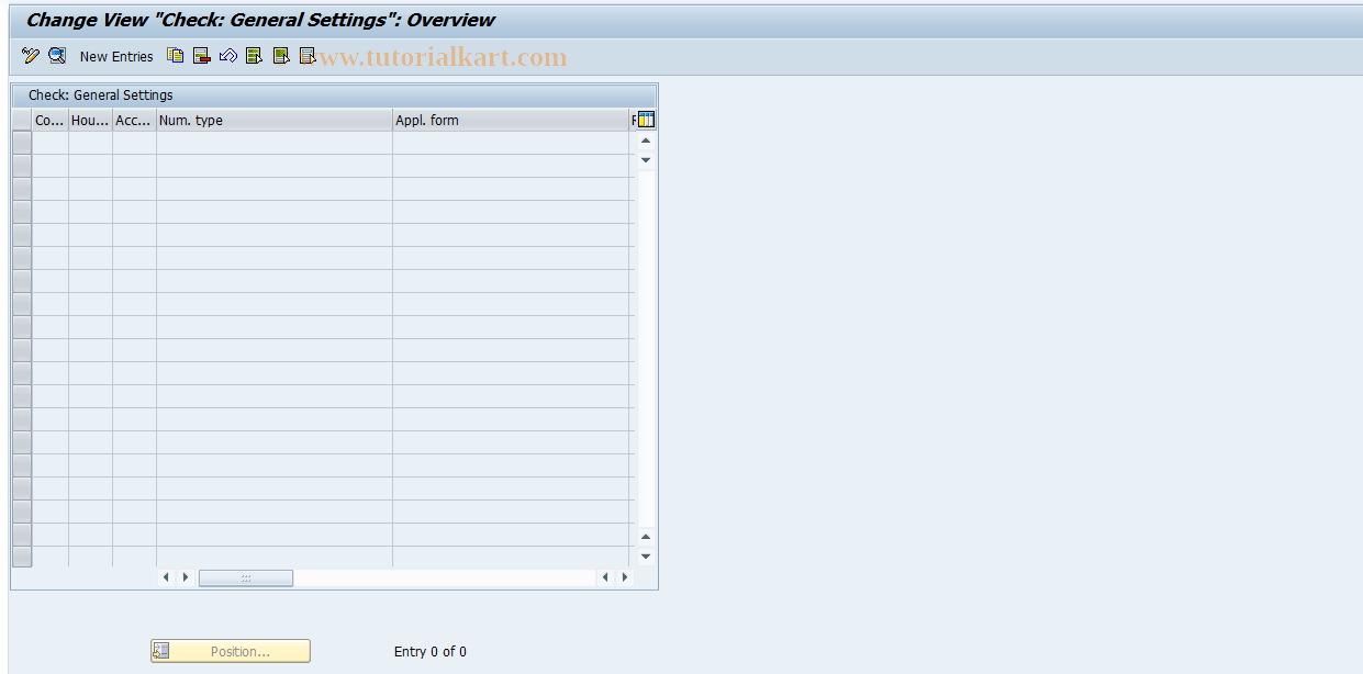 SAP TCode FQP6 - Settings for Check Creation