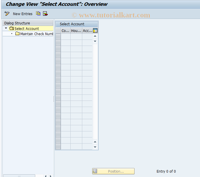 SAP TCode FQP6A - Assign Internal Check Numbers