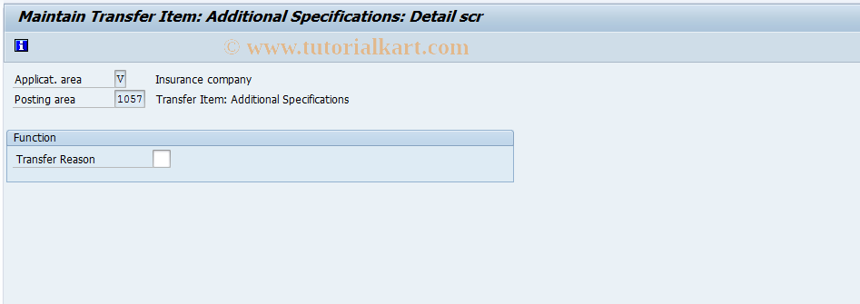 SAP TCode FQU1 - FI-CA: Transfer Posting: Addl Specs