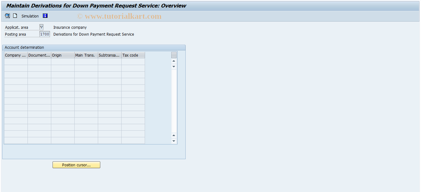 SAP TCode FQXI01 - ons for Down Payment Request