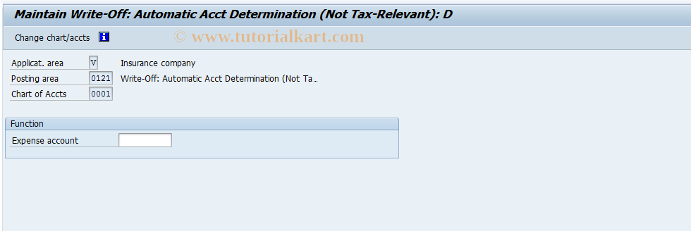 SAP TCode FQZ04A - FI-CA: Write-Off Account Determination