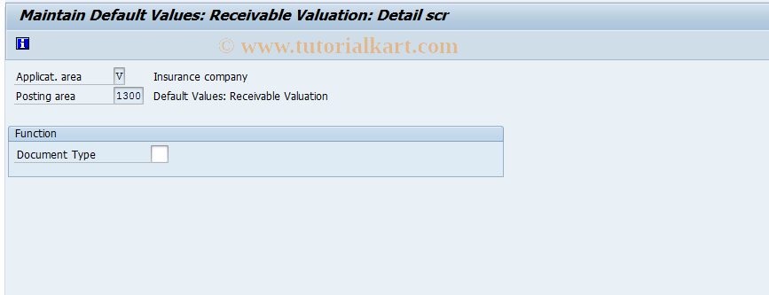 SAP TCode FQZ07 - FI-CA: Default Vals Receivable Valtn