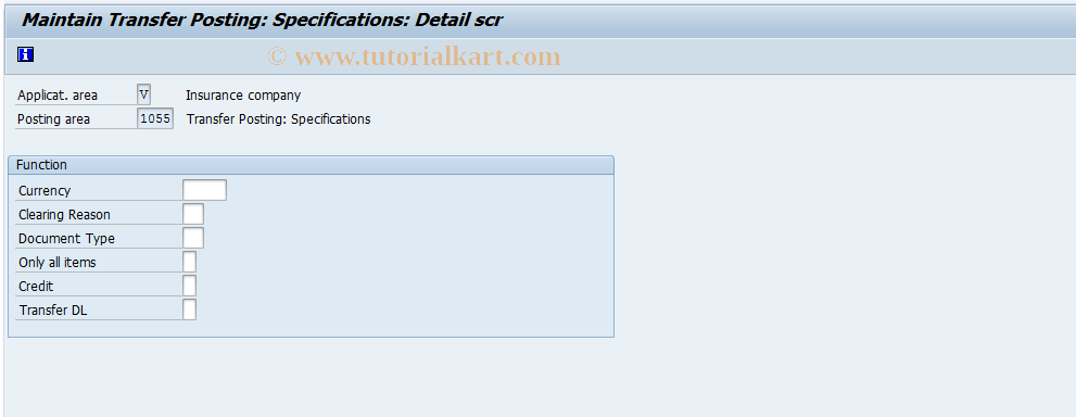 SAP TCode FQZ16 - FI-CA: Account Determination - G/L Transfer