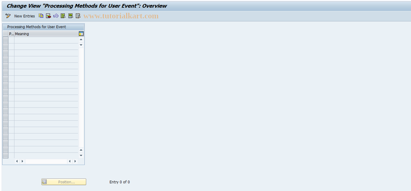 SAP TCode FQZ18 - Maintain Table TFKZMETH