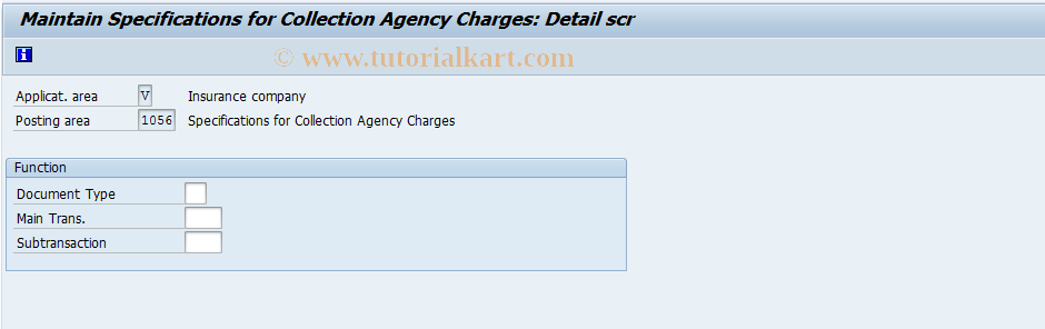 SAP TCode FQZ21 - FI-CA: Collection Agency Pstg Specs.