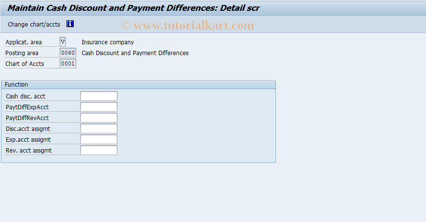 SAP TCode FQZC - FI-CA: Account Determination - Cash Discount