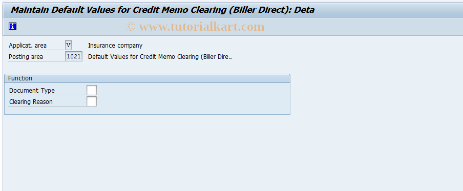 SAP TCode FQZH2 - FI-CA: Credit Memo Clearing (EBPP)