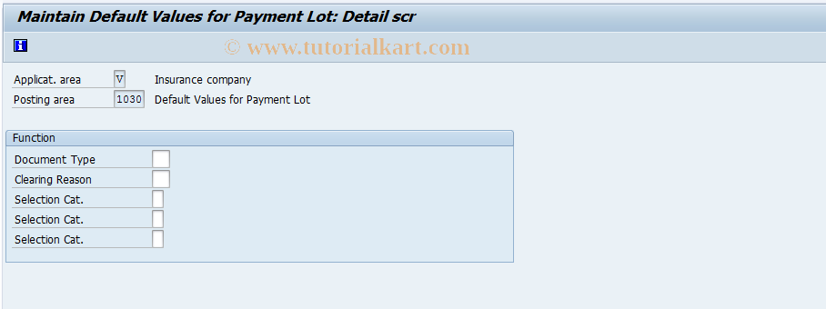 SAP TCode FQZI - FI-CA: Incoming Pmnt Specifications