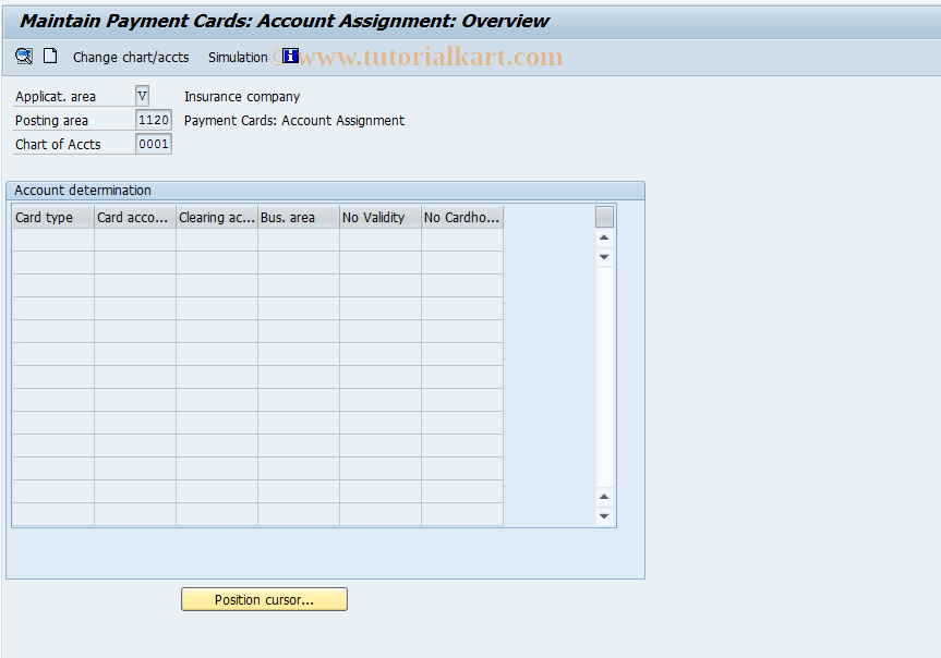 SAP TCode FQZV - FI-CA: Payment Cards: Account Determ.