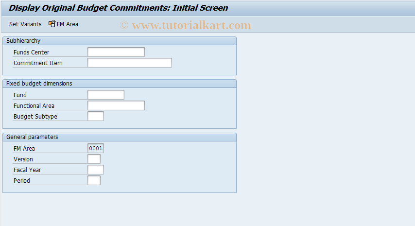 SAP TCode FR02 - Display original commitments