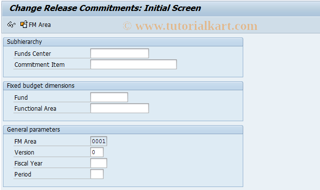 SAP TCode FR07 - Change Release for Commitment Bdgt