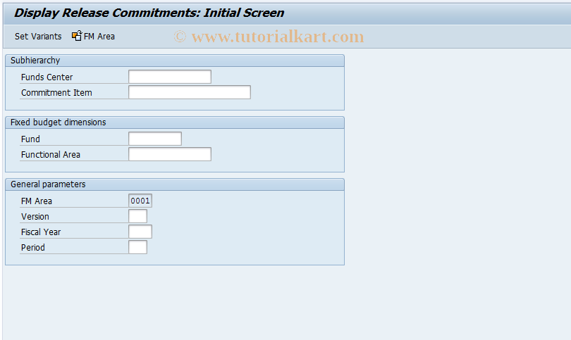 SAP TCode FR08 - Display Release Commitments