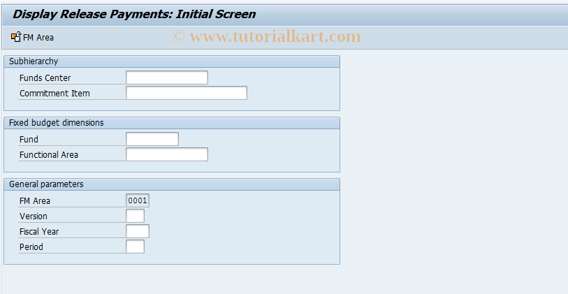 SAP TCode FR11 - Display Release Payments