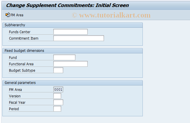 SAP TCode FR15 - Change Supplement Commitments