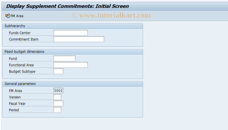 SAP TCode FR16 - Display Supplement Commitments