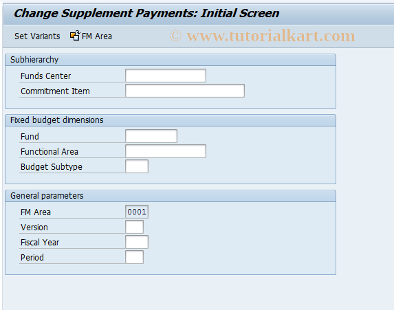 SAP TCode FR19 - Change Supplement Payments