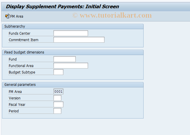 SAP TCode FR20 - Display Supplement Payments