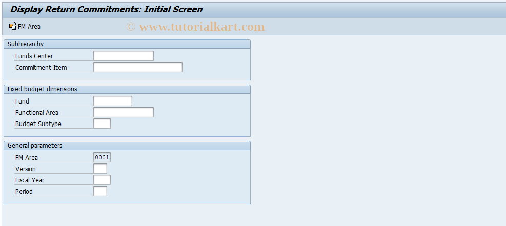 SAP TCode FR24 - Display Return Commitments