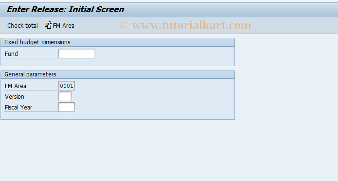 SAP TCode FR51 - Enter Release