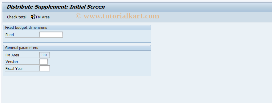 SAP TCode FR56 - Distribute Supplement