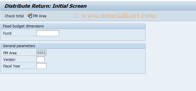 SAP TCode FR57 - Distribute Return