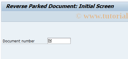 SAP TCode FR71 - Cancel Parked Document