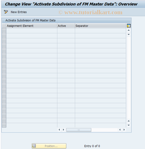 SAP TCode FRACTIV - Activate Subdivision