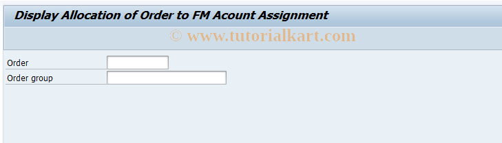 SAP TCode FRC6 - Display Order -> FM Account Assgmnt