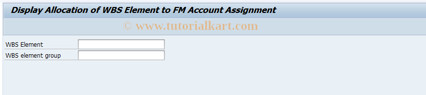 SAP TCode FRC8 - Display WBS Element -> FM Account Asgmt