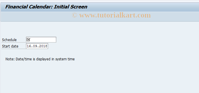 SAP TCode FRCA - Settlement calendar