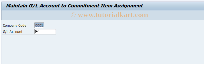 SAP TCode FRD1 - Maintain G/L Account -> Commt Item